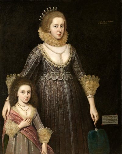 克里斯蒂安，卡文迪什夫人，后来的德文郡伯爵夫人（1598-1675），和她的女儿 作者 保罗·范·萨默