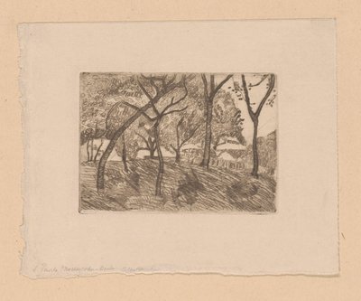 森林景观 作者 Paula Modersohn Becker（艺术家签名）