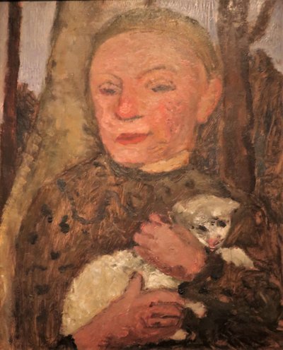 1904 年 Modersohn-Becker 带小羊的女孩 作者 宝拉·莫德森·贝克尔