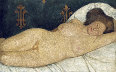 躺着的女性裸体，1905-06 作者 宝拉·莫德森·贝克尔