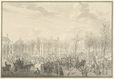 1762 年 11 月 10 日，威廉五世亲王抵达海牙 作者 Paulus Constantijn la Fargue（可能）