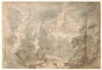 山风景与废墟 德国南部风景与废墟 作者 保卢斯·威廉斯。范维亚宁