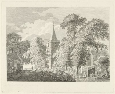 Maartensdijk 的村庄景观，1753 年 作者 保罗·范·林德
