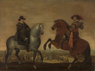 马背上的莫里茨王子和弗雷德里克-亨德里克王子 作者 Pauwels van Hillegaert (车间)