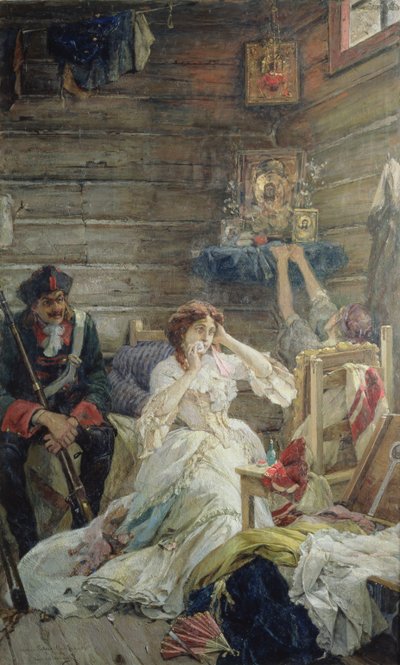 1799 年 3 月 26 日，玛丽亚·汉密尔顿夫人在行刑前 作者 帕维尔（Pavel Alexandrovich Svedomsky）
