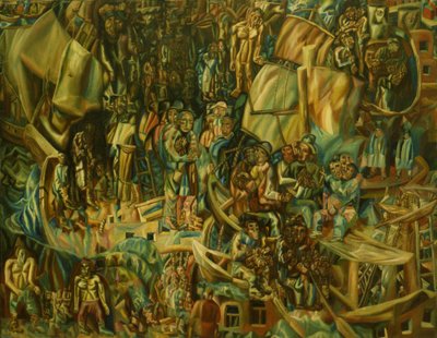 组成。 1913-1915年间的船只 作者 帕维尔·尼古拉耶维奇·菲洛诺夫（Pavel Nikolayevich Filonov）