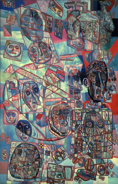 《世界人物》，1925年 作者 帕维尔·尼古拉耶维奇·菲洛诺夫（Pavel Nikolayevich Filonov）