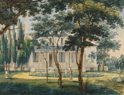 一座乡村住宅，可能是莫罗将军在莫里斯维尔的乡村住宅......，1811-约1813年。 作者 帕维尔·彼得罗维奇·斯维因
