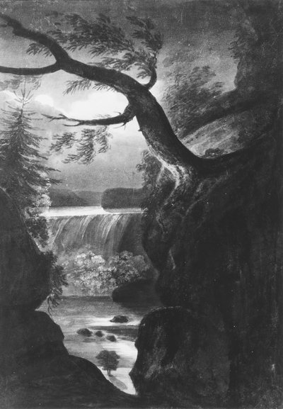 尼亚加拉大瀑布-加拿大一侧的月光，1811年-约1813年。 作者 帕维尔·彼得罗维奇·斯维因