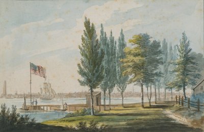 从特拉华河对岸的费城，1811-约1813年。 作者 帕维尔·彼得罗维奇·斯维因