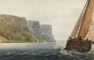 奥尔巴尼的莫霍克号包船经过帕利塞兹，1811-约1813年。 作者 帕维尔·彼得罗维奇·斯维因