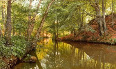 P.Mönsted，春日在瓦尔德巴赫 作者 Peder Monsted