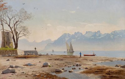 日内瓦湖与哈尔曼德之旅-P.Mönsted绘画 作者 佩德·蒙斯特