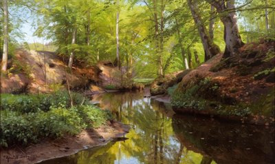 P.Mönsted，Waldbach的晴天 作者 Peder Monsted