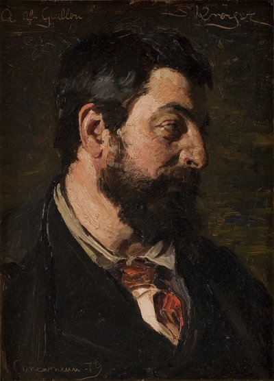 法国画家阿尔弗雷德-纪尧肖像 作者 Peder Severin Krøyer
