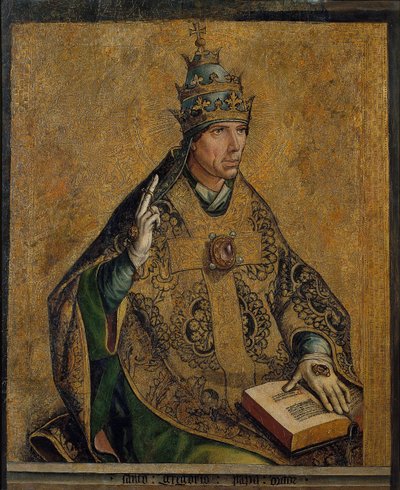 教皇格雷戈里一世大帝 - 圣格雷戈里大帝 - 贝鲁圭特，佩德罗（1450-1503 年） - 约 1495 年 - 木板油画 - 85,5x70 - 巴塞罗那加泰罗尼亚国家艺术博物馆 作者 佩德罗·贝鲁格特