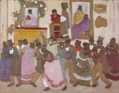跳舞的人们坎多贝，约 1920 年（木板油画） 作者 佩德罗·菲加里（Pedro Figari）
