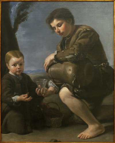 葡萄酒推销员。 Pedro Nunez de Villavicencio（约 1640-约 1698 年）作画，布面油画，约 1685 年。西班牙塞维利亚美术博物馆。 作者 佩德罗·努涅斯·德比亚维森齐奥