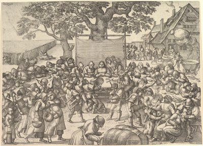 农民婚礼，1560年。 作者 彼得·范德博赫特