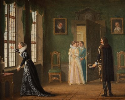埃巴·布拉赫（Ebba Brahe）与雅各布·德拉·加迪（Jacob de la Gardie）订婚。 作者 佩尔·希勒斯特罗姆（PehrHilleström）