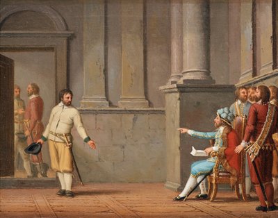 Engelbrekt Engelbrektsson于Eirik III之前，1805年 作者 佩尔·希勒斯特罗姆（PehrHilleström）