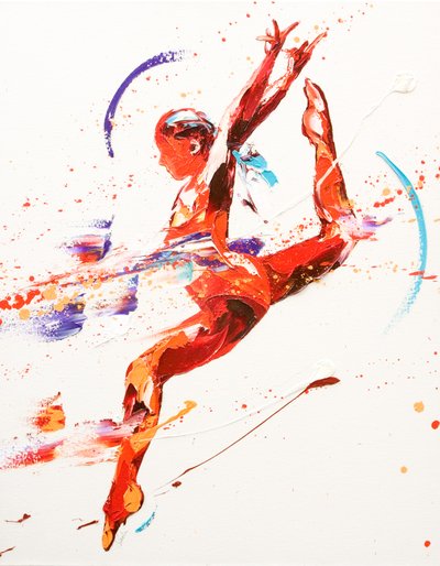 Gymnast Two, 2010 (oil on canvas) 作者 潘妮·沃登（Penny Warden）
