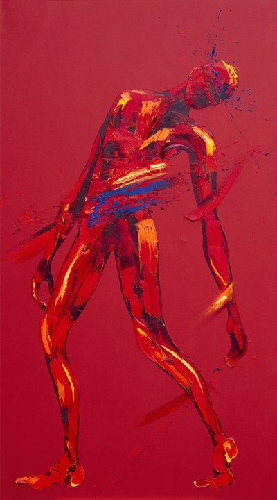 耶稣第一次跌倒--第三站（布面油画 作者 潘妮·沃登（Penny Warden）