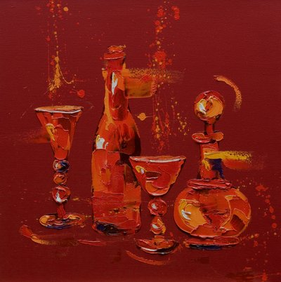Still Life in Red, 2005 (oil on canvas) 作者 潘妮·沃登（Penny Warden）
