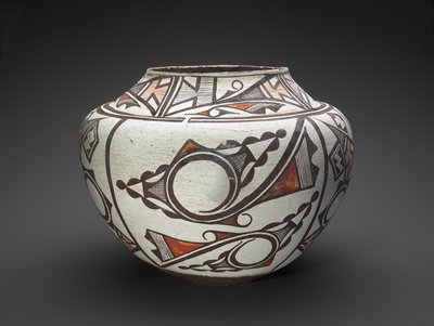 几何和抽象设计的罐子（Olla） 作者 人祖尼