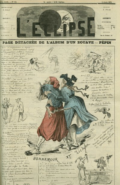 Detachee page of a Zouave album. Cover in “” L