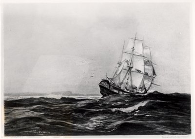 1900年的Endeavour at Sea，由Lowy雕刻而成 作者 珀西FS Spence