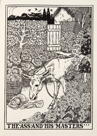 来自Fontaine Fables酒吧的驴子和他的大师。 1905年 作者 Percy J. Billingshurst