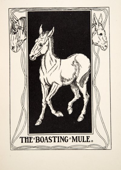The Basting Mule，来自Andred Don Fables of Aesop，pub.1903 作者 Percy J. Billingshurst