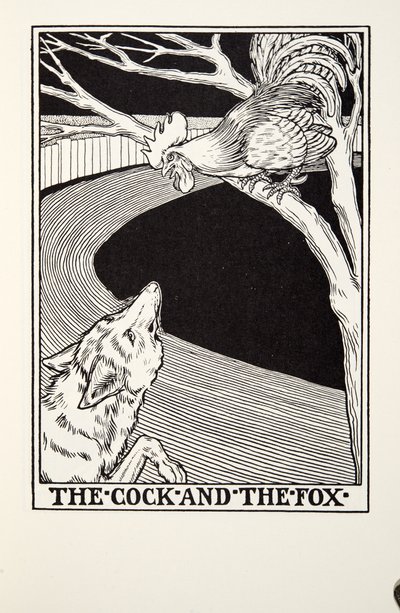 酒吧和狐狸，来自Fontaine Fables，酒吧。 1905年 作者 珀西·比林斯赫斯特（Percy J.
