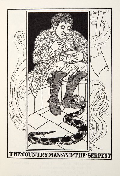 来自Fontaine Fables酒吧的Countryman和the Serpent。 1905年 作者 Percy J. Billingshurst