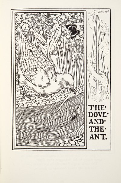 The Dove and the Ant，来自Fontaine Fables，pub。 1905年 作者 珀西·比林斯赫斯特（Percy J.