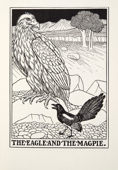 The Eagle and the Magpie，来自Fontaine Fables，酒吧。 1905年 作者 珀西·比林斯赫斯特（Percy J.