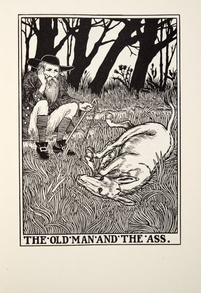 来自Fontaine Fables酒吧的The Old Man and the Ass。 1905年 作者 Percy J. Billingshurst