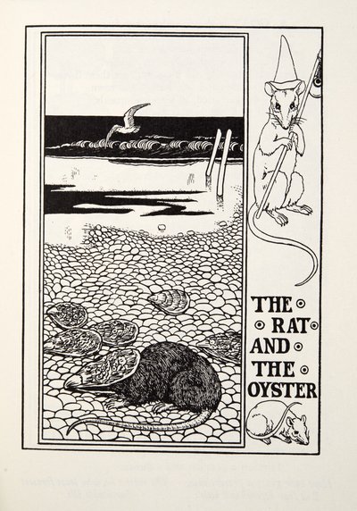 The Rat and the Oyster，来自Fontaine Fables，酒吧。 1905年 作者 珀西·比林斯赫斯特（Percy J.