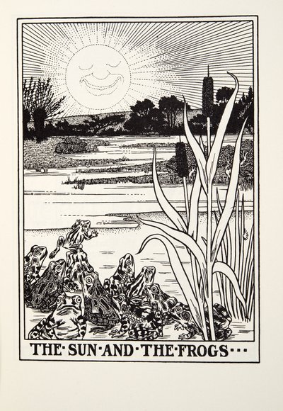 太阳和青蛙，来自Fontaine Fables，酒吧。 1905年 作者 Percy J. Billingshurst
