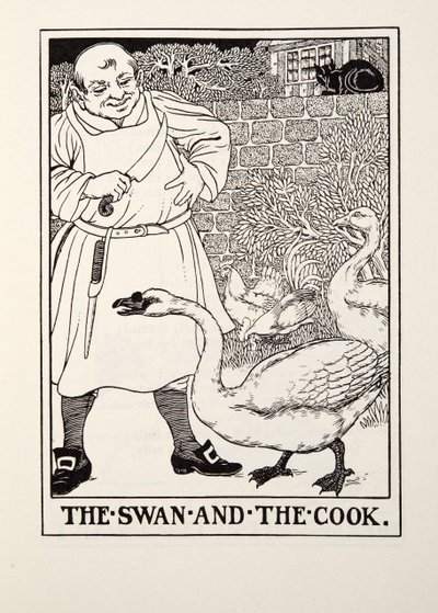天鹅和库克，来自Fontaine Fables，酒吧。 1905年 作者 珀西·比林斯赫斯特（Percy J.