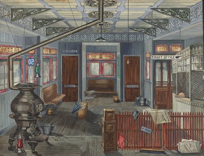 El Station Interior, 19351942. 作者 帕金斯·哈恩利