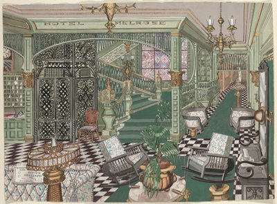 梅尔罗斯酒店大堂，1880年 作者 帕金斯·哈恩利