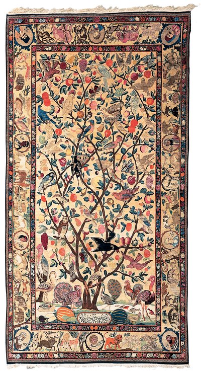 精美的柯曼地毯，1898-99年 作者 波斯学校