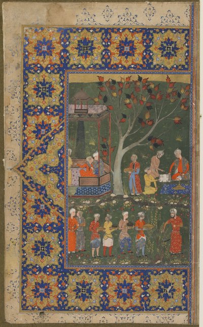 在花园里聚会 作者 Persian School