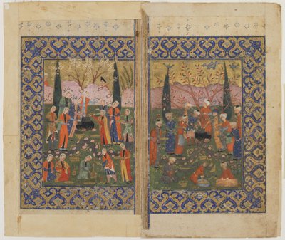 在花园里野餐 作者 波斯学校