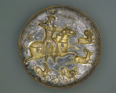 碗，伊朗，萨萨尼时期，4至5世纪（银和镀金） 作者 波斯学校