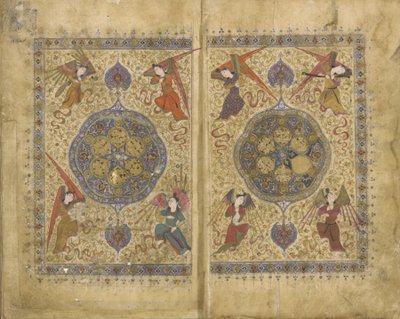 Khwaju Kirmani撰写的《 Khamsa和Divan》 作者 波斯学校