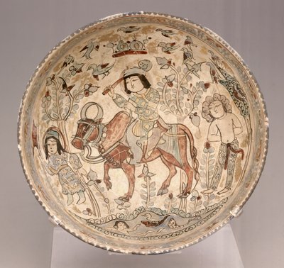 Mina&39;i碗，13世纪初（白色釉面复合主体，带釉面装饰） 作者 波斯学校