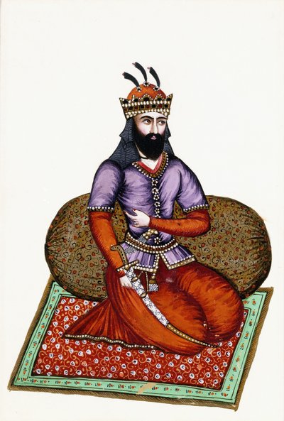 Shah Garshab的肖像，十九世纪 作者 波斯学校